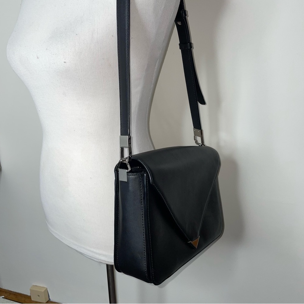 Alexander Wang Prisma Envelope Black Leather Shoulder Bag - Picture 14 of 16